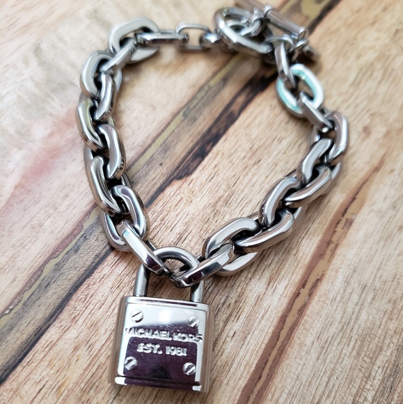 Michael Kors Jewelry - Michael Kors Padlock Bracelet - Silver Tone